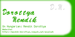 dorottya mendik business card